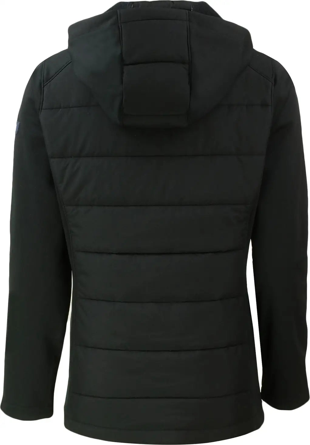 Cutter & Buck Lco00064 Evoke Hybrid Softshell Recycled Full Zip Womens Hooded Jacket - Black