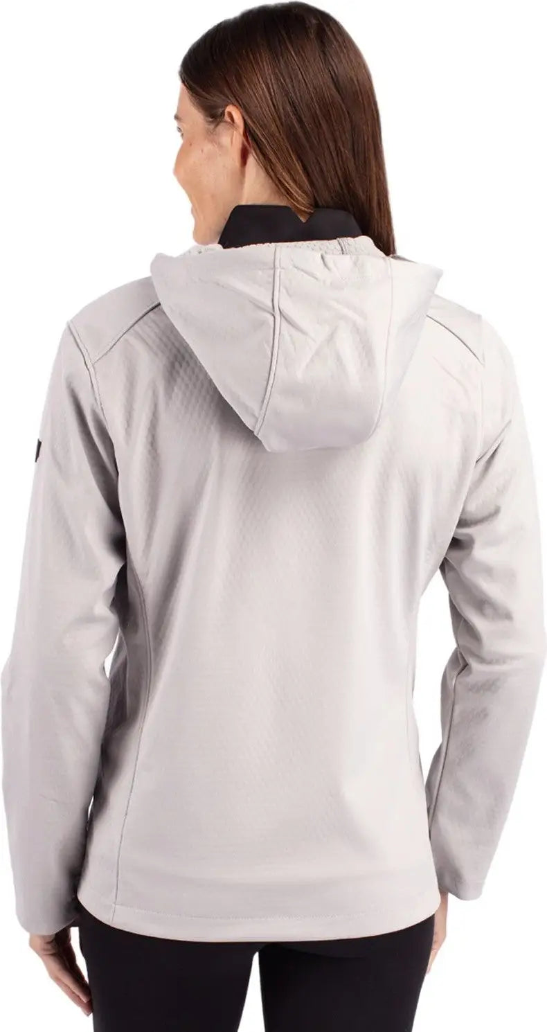 Cutter & Buck Lco00066 Evoke Softshell Recycled Full Zip Womens Jacket - Concrete