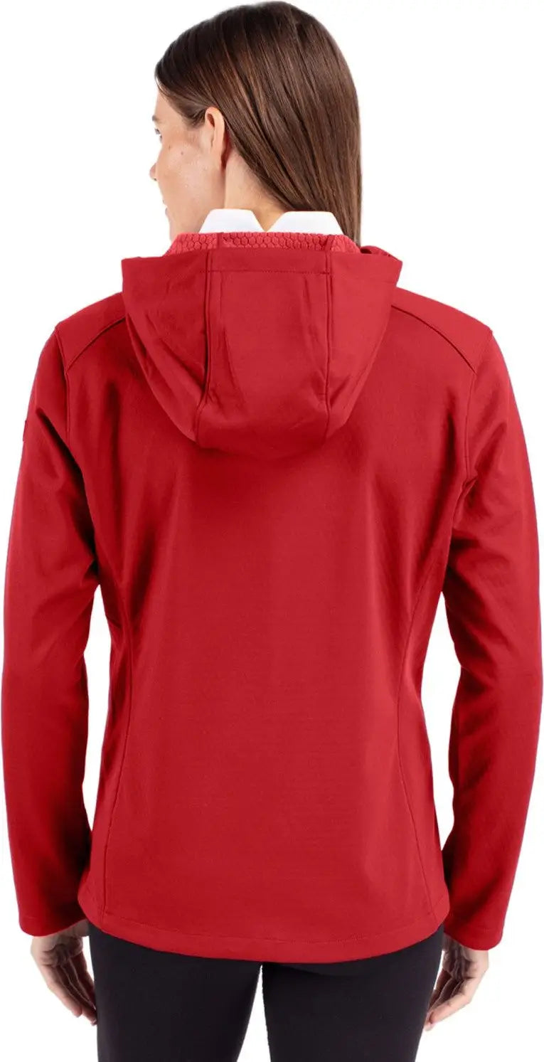 Cutter & Buck Lco00066 Evoke Softshell Recycled Full Zip Womens Jacket - Cardinal Red