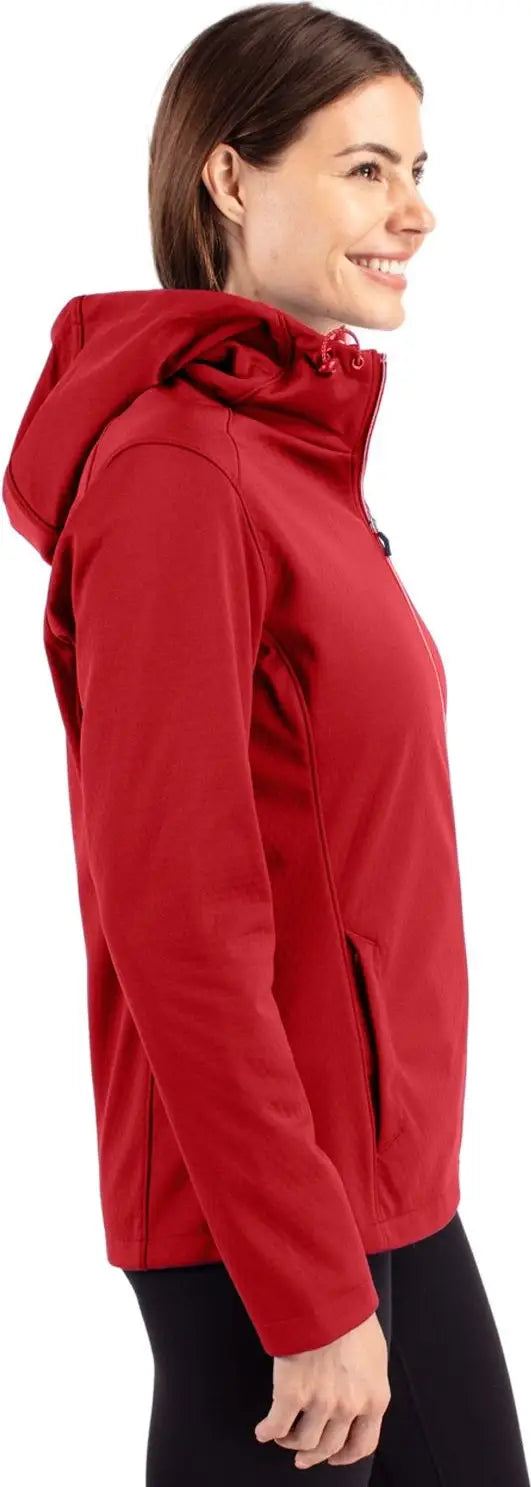 Cutter & Buck Lco00066 Evoke Softshell Recycled Full Zip Womens Jacket - Cardinal Red
