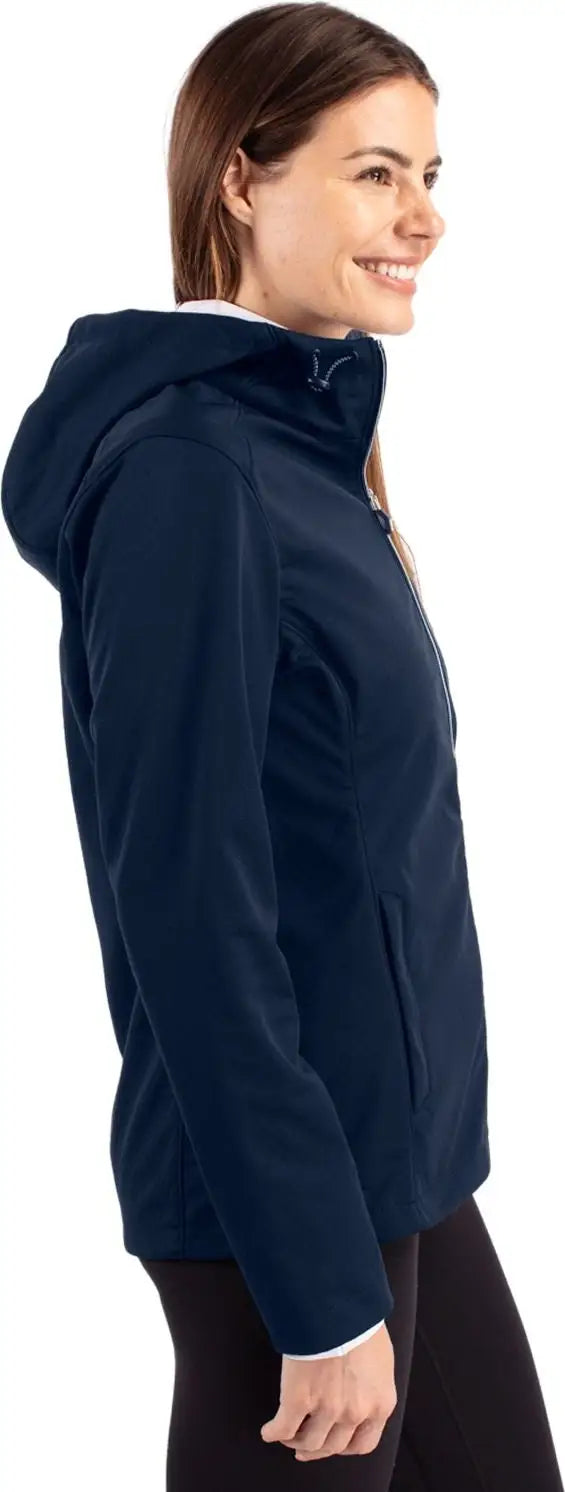 Cutter & Buck Lco00066 Evoke Softshell Recycled Full Zip Womens Jacket - Navy Blue