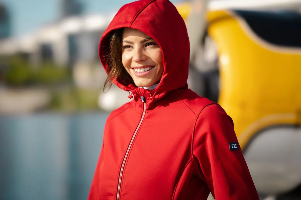 Cutter & Buck Lco00066 Evoke Softshell Recycled Full Zip Womens Jacket - Cardinal Red