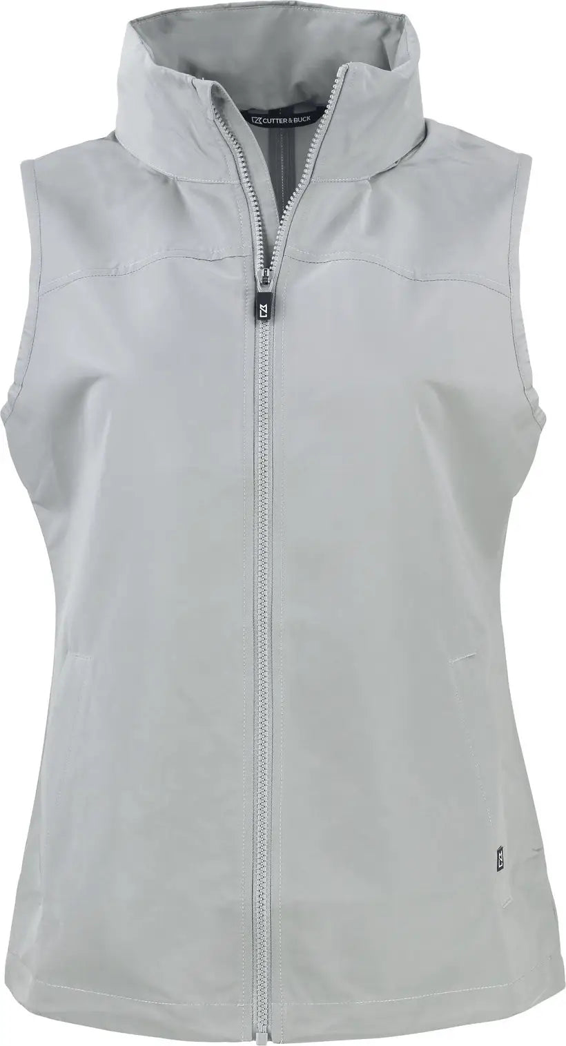 Cutter & Buck Lco00068 Charter Eco Recycled Full-zip Womens Vest - Polished
