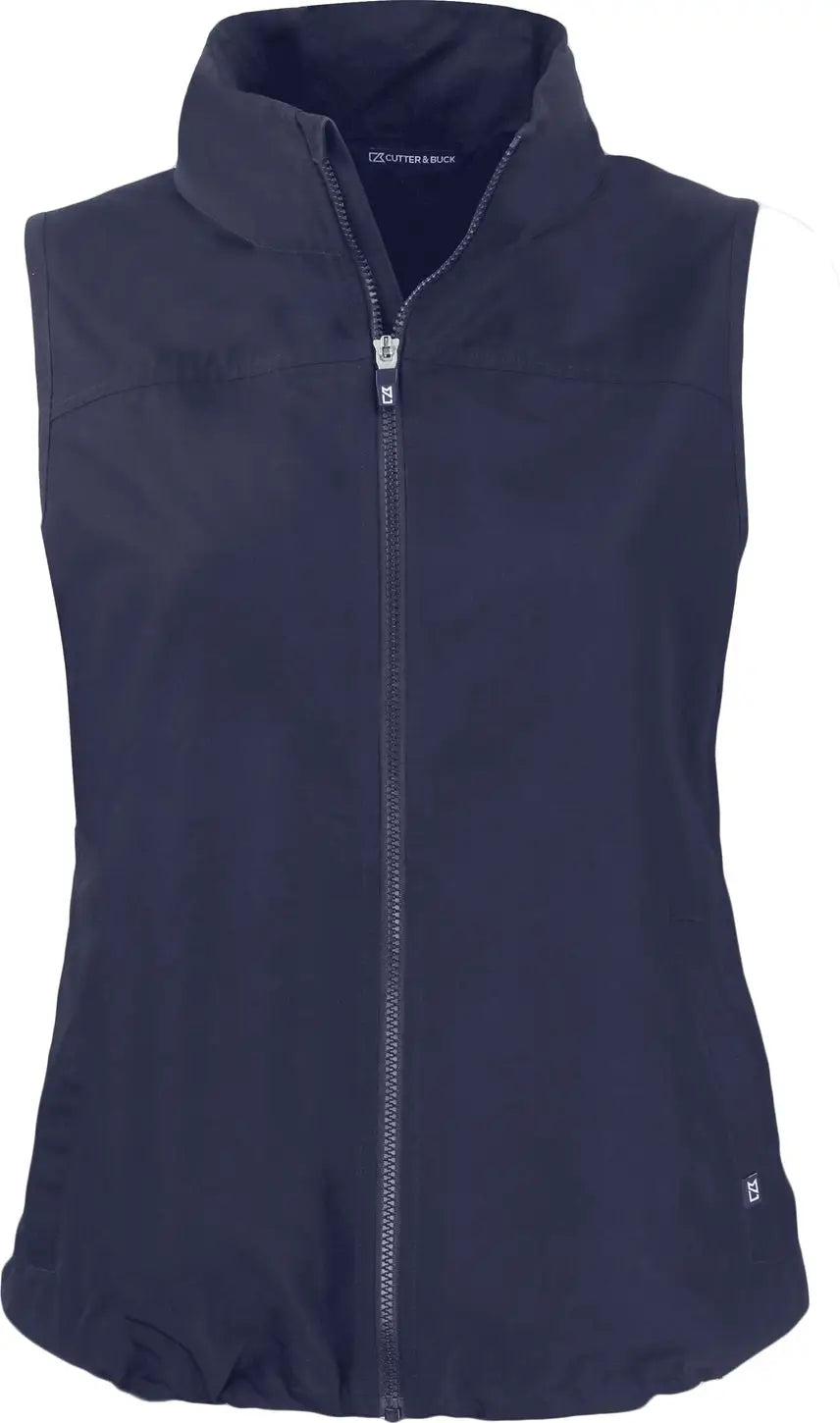 Cutter & Buck Lco00068 Charter Eco Recycled Full-zip Womens Vest - Navy Blue