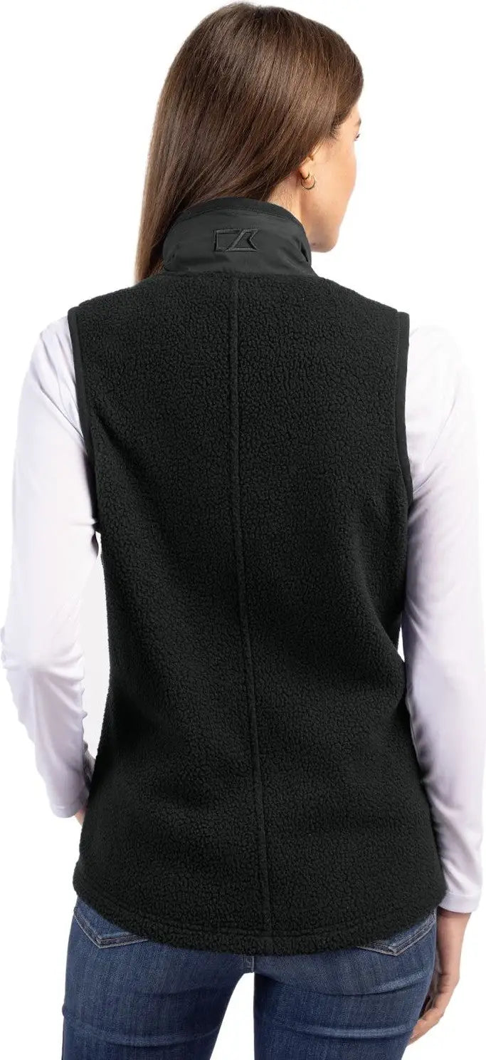 Cutter & Buck Lco00071 Cascade Eco Fleece Womens Vest - Black