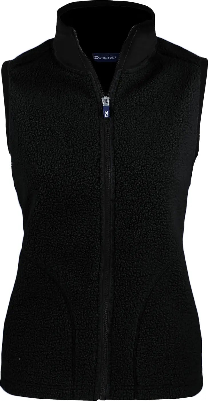 Cutter & Buck Lco00071 Cascade Eco Fleece Womens Vest - Black