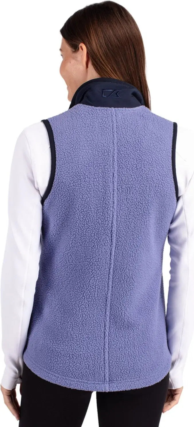 Cutter & Buck Lco00071 Cascade Eco Fleece Womens Vest - Hyacinth Navy Blue
