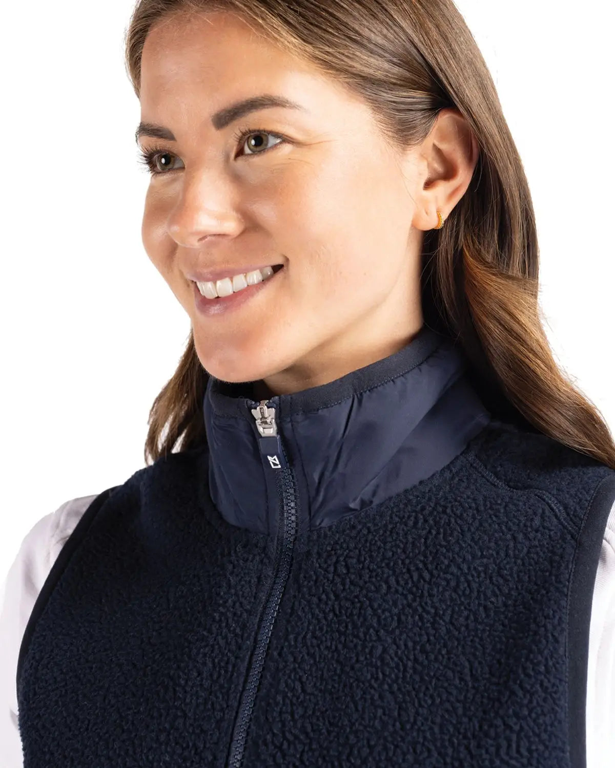 Cutter & Buck Lco00071 Cascade Eco Fleece Womens Vest - Navy Blue