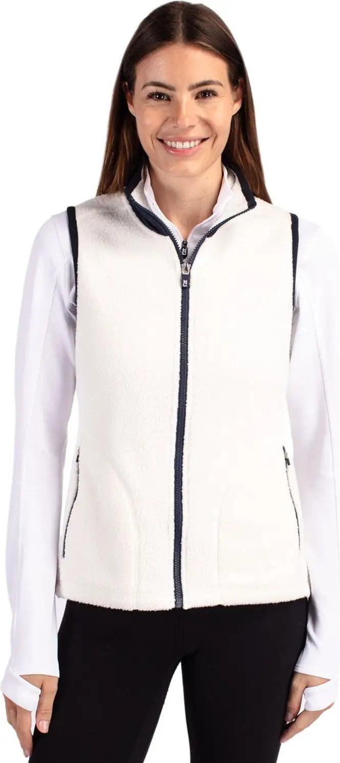 Cutter & Buck Lco00071 Cascade Eco Fleece Womens Vest - Shell Navy Blue - Shell/navy / Ladies Xs