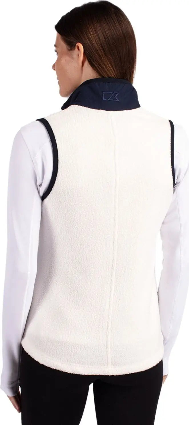 Cutter & Buck Lco00071 Cascade Eco Fleece Womens Vest - Shell Navy Blue