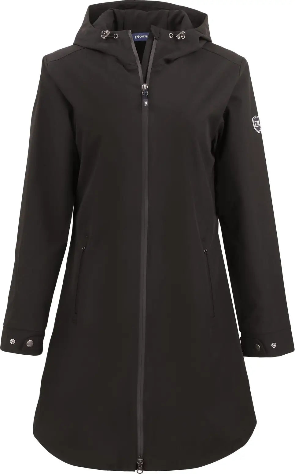 Cutter & Buck Lco00077 Camano Everyday Stretch Recycled Womens Water Resistant Jacket - Black