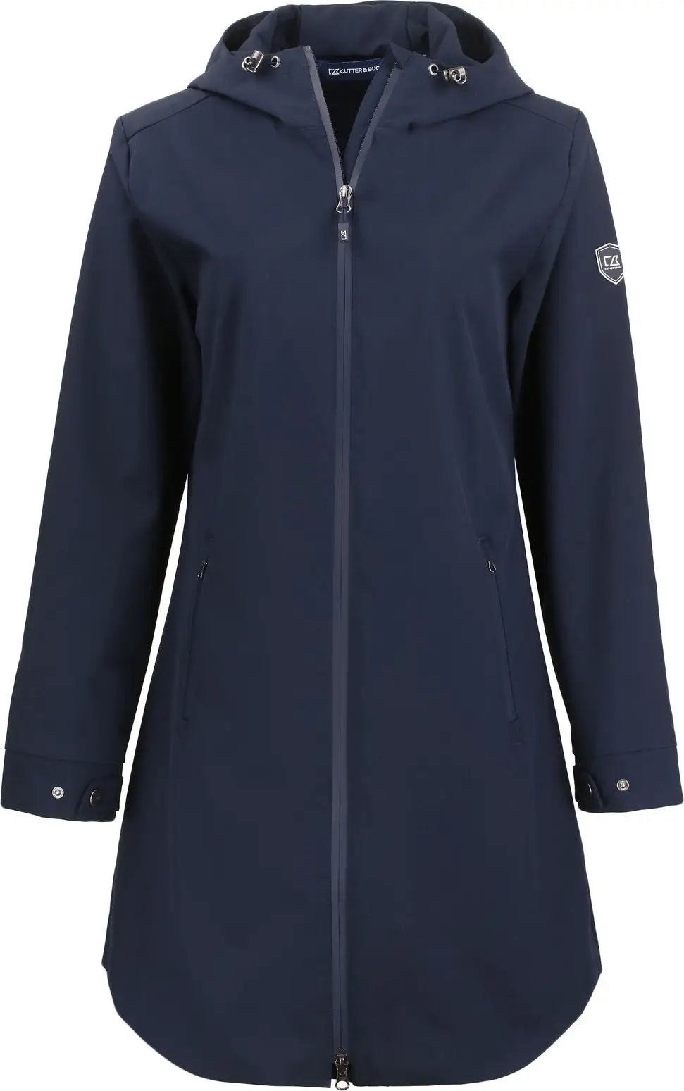 Cutter & Buck Lco00077 Camano Everyday Stretch Recycled Womens Water Resistant Jacket - Navy Blue