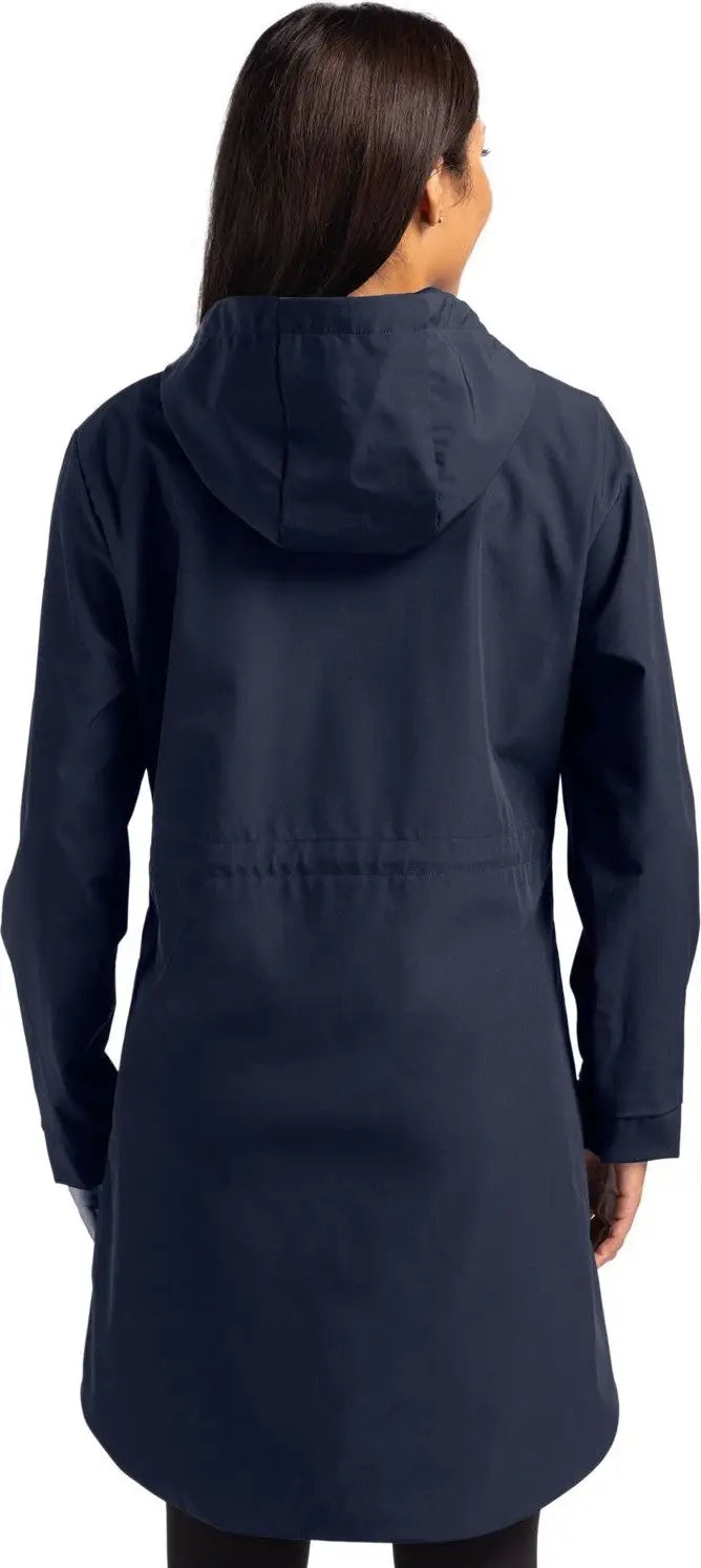 Cutter & Buck Lco00077 Camano Everyday Stretch Recycled Womens Water Resistant Jacket - Navy Blue - Ladies Xs