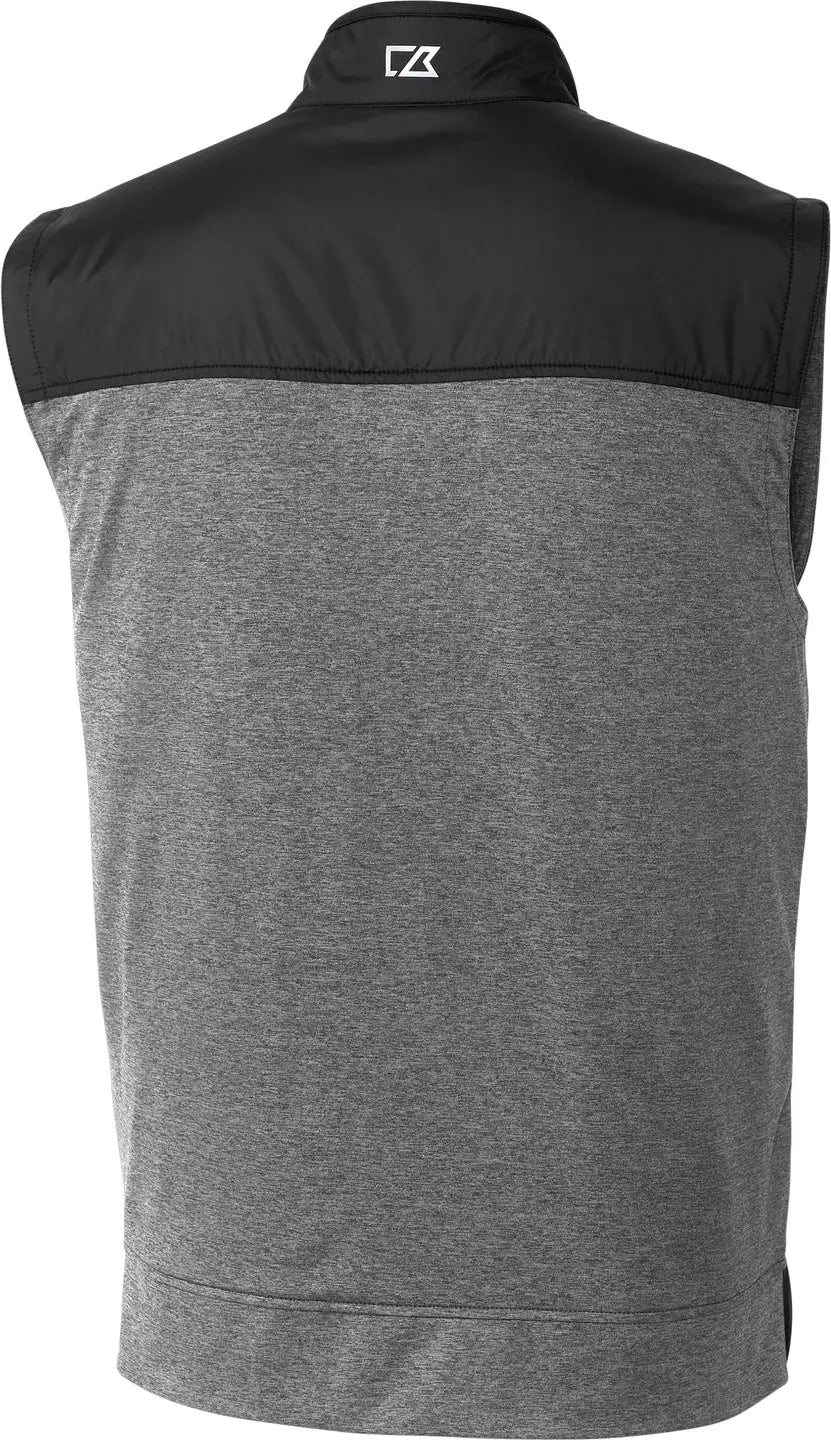 Cutter & Buck Mcc00008 Stealth Hybrid Quilted Mens Windbreaker Vest - Black