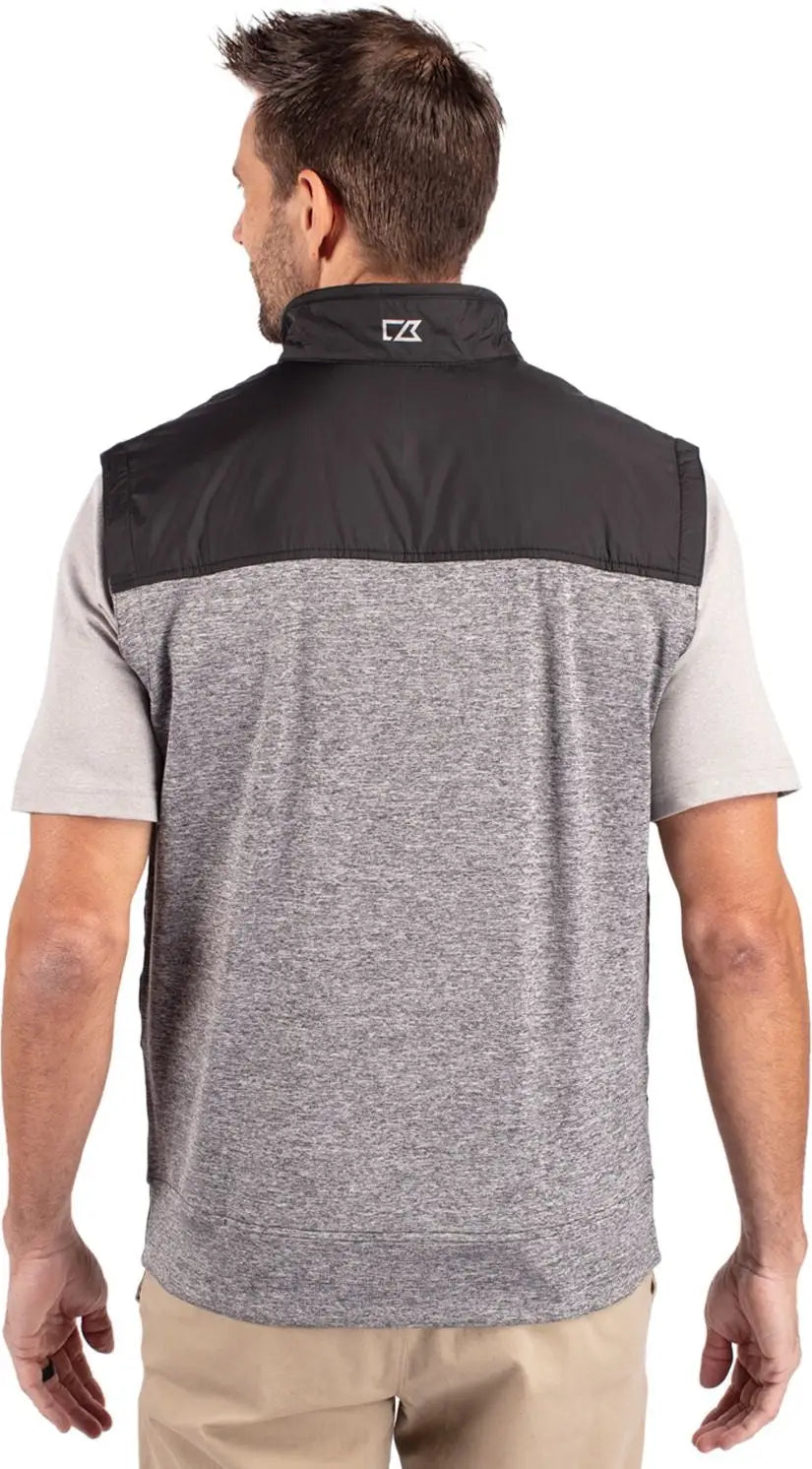 Cutter & Buck Mcc00008 Stealth Hybrid Quilted Mens Windbreaker Vest - Black