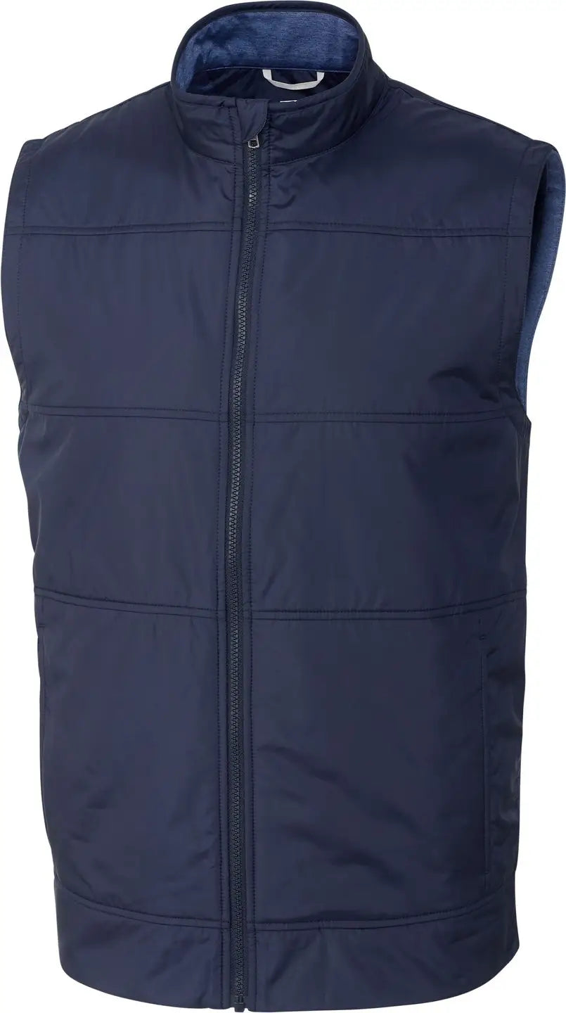 Cutter & Buck Mcc00008 Stealth Hybrid Quilted Mens Windbreaker Vest - Liberty Navy