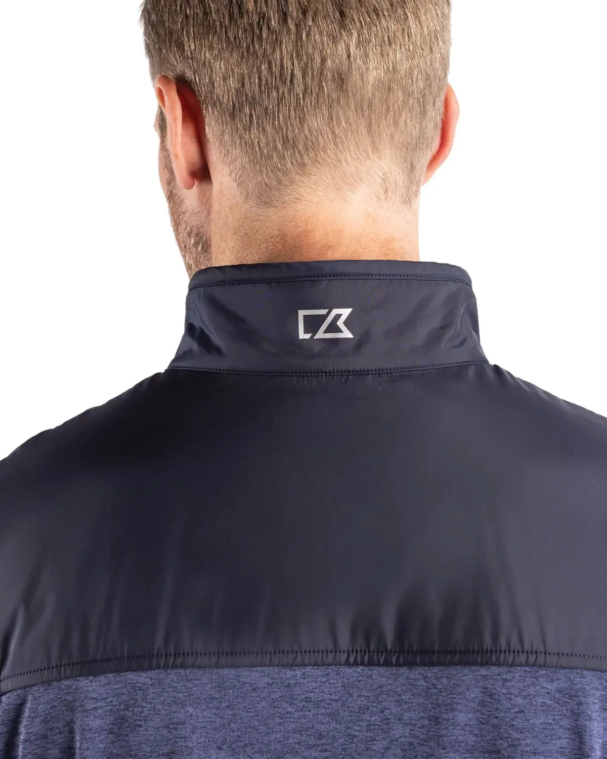 Cutter & Buck Mcc00008 Stealth Hybrid Quilted Mens Windbreaker Vest - Liberty Navy