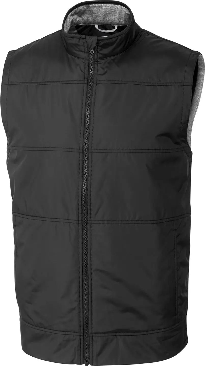 Cutter & Buck Mcc00008 Stealth Hybrid Quilted Mens Windbreaker Vest - Black