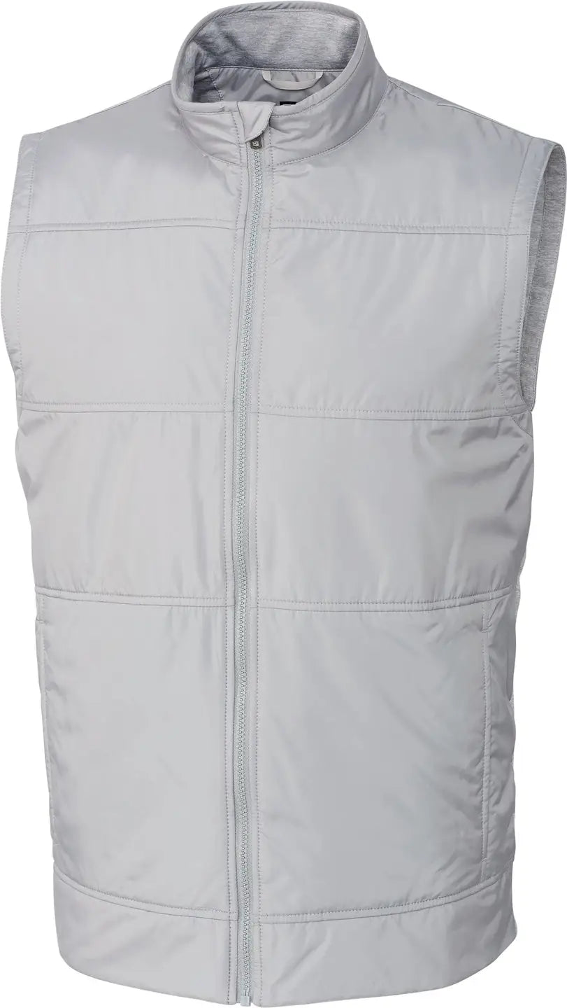Cutter & Buck Mcc00008 Stealth Hybrid Quilted Mens Windbreaker Vest - Polished