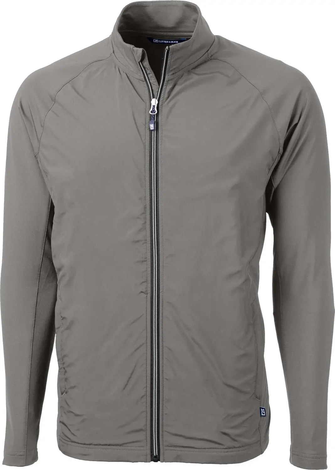 Cutter & Buck Mcc00032 Adapt Eco Knit Hybrid Recycled Mens Full Zip Jacket - Elemental Gray