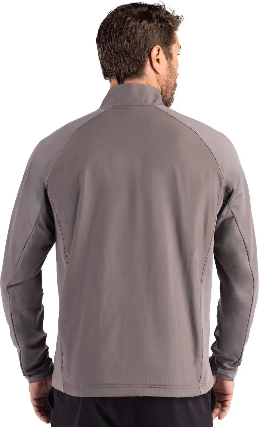 Cutter & Buck Mcc00032 Adapt Eco Knit Hybrid Recycled Mens Full Zip Jacket - Elemental Gray