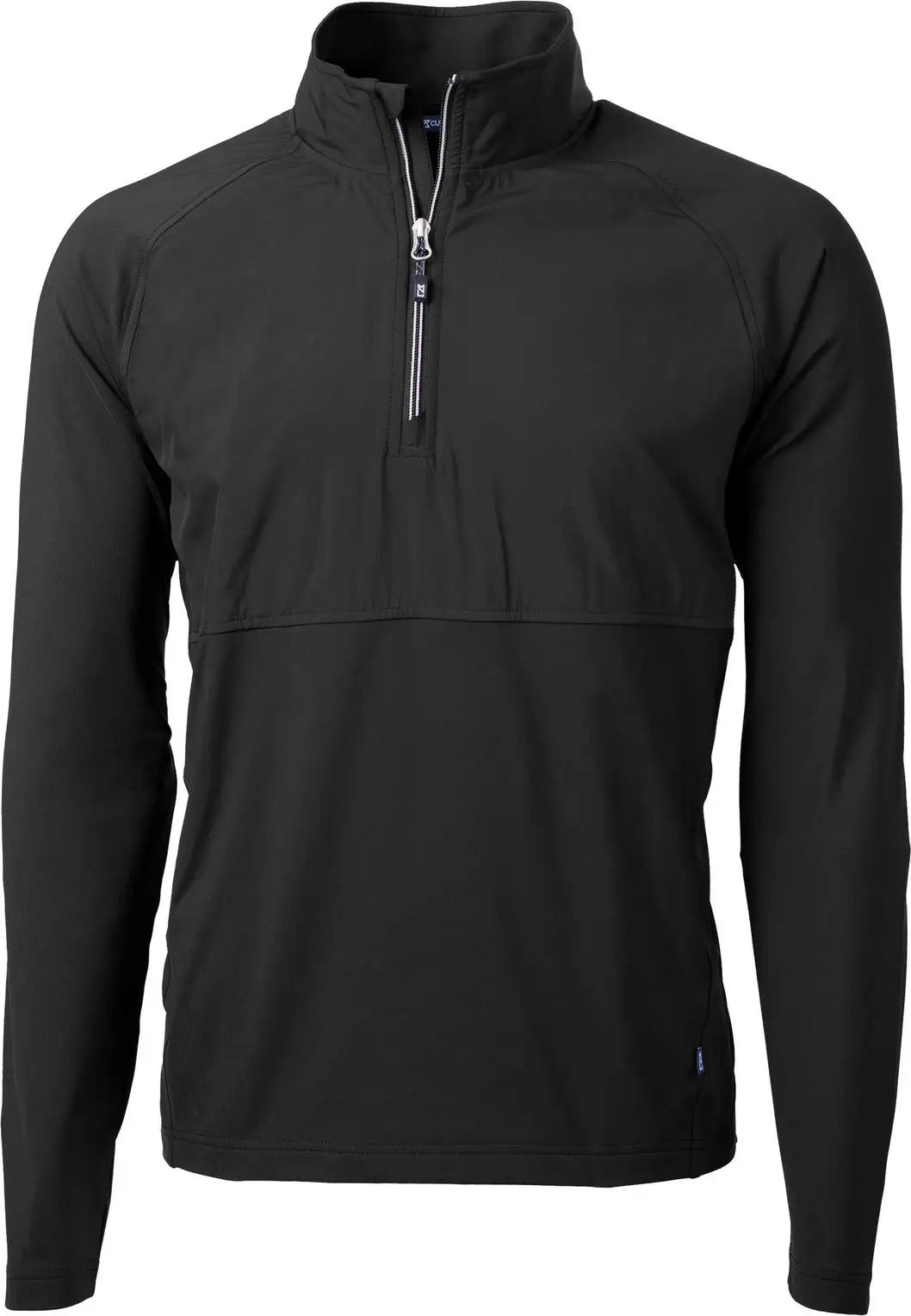 Cutter & Buck Mcc00034 Adapt Eco Knit Hybrid Recycled Mens Quarter Zip - Black