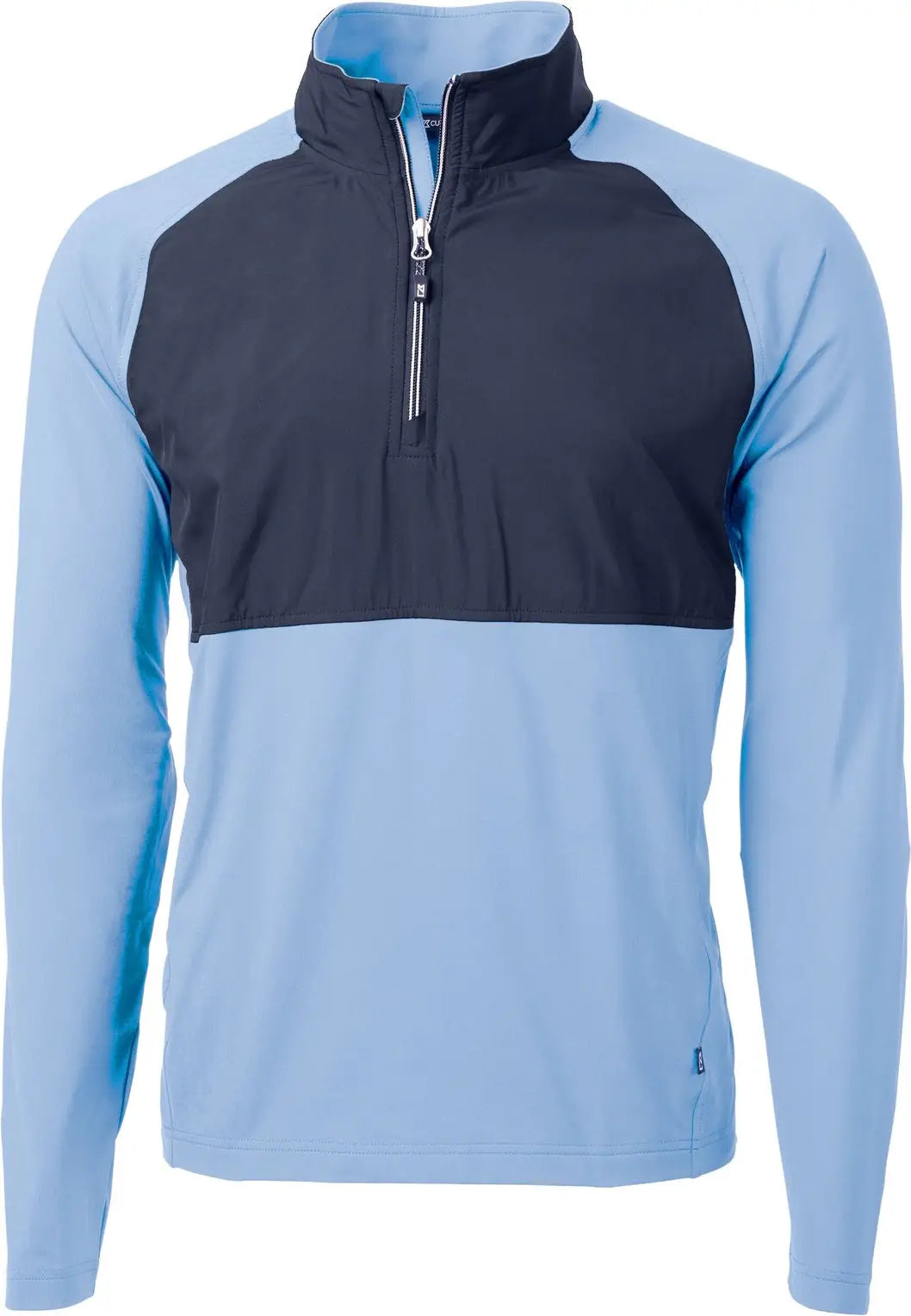 Cutter & Buck Mcc00034 Adapt Eco Knit Hybrid Recycled Mens Quarter Zip - Atlas Navy Blue