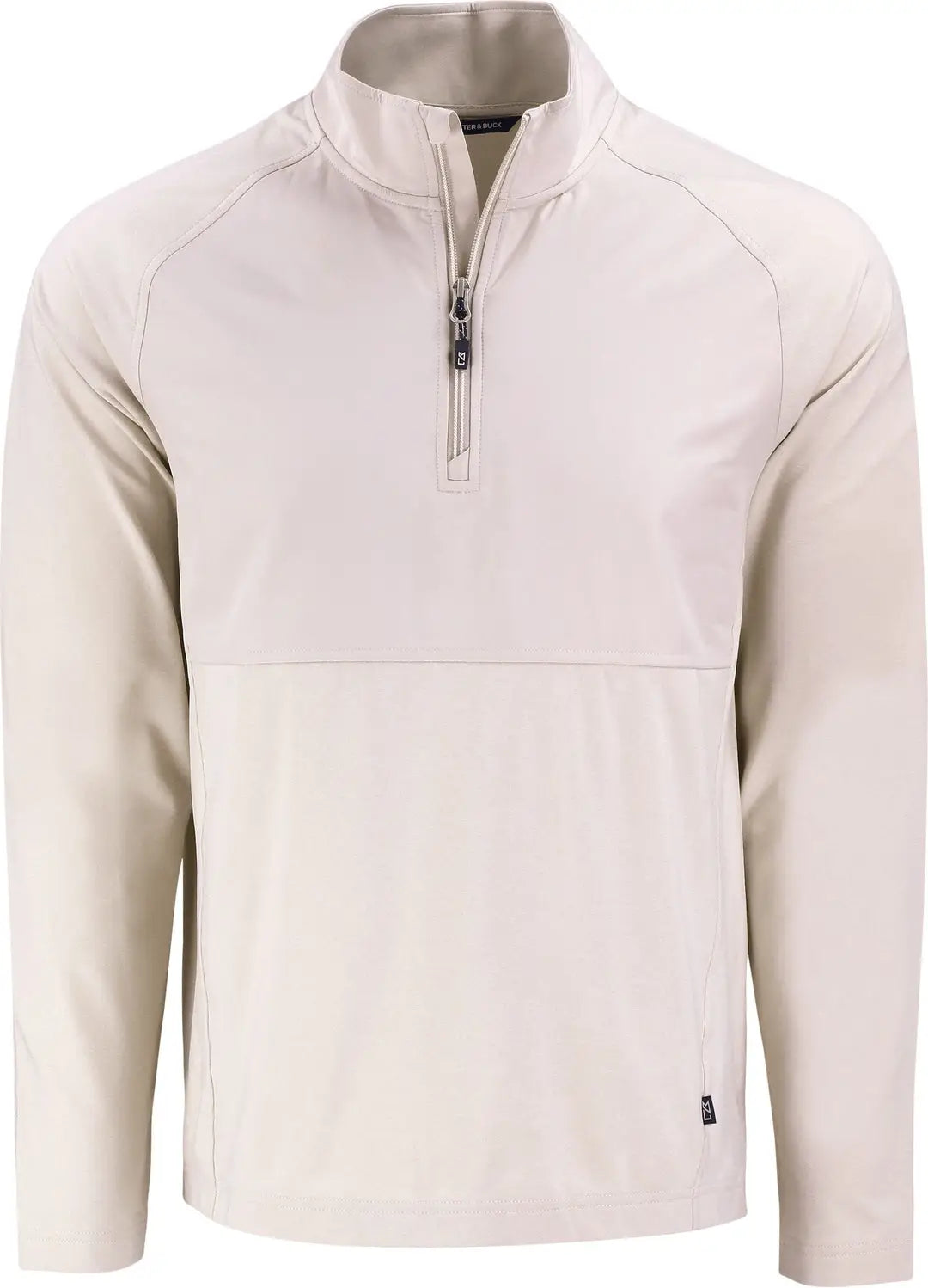 Cutter & Buck Mcc00034 Adapt Eco Knit Hybrid Recycled Mens Quarter Zip - Wheat Heather