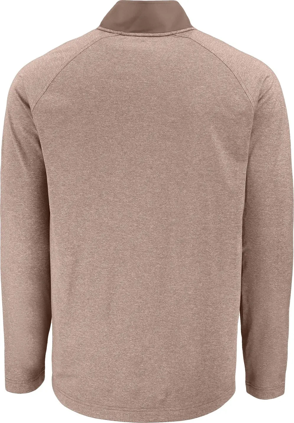 Cutter & Buck Mcc00034 Adapt Eco Knit Hybrid Recycled Mens Quarter Zip - Mushroom Heather
