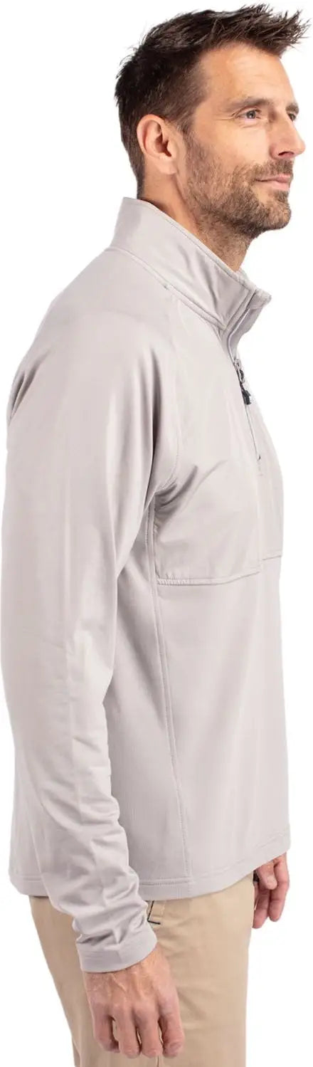 Cutter & Buck Mcc00034 Adapt Eco Knit Hybrid Recycled Mens Quarter Zip - Polished