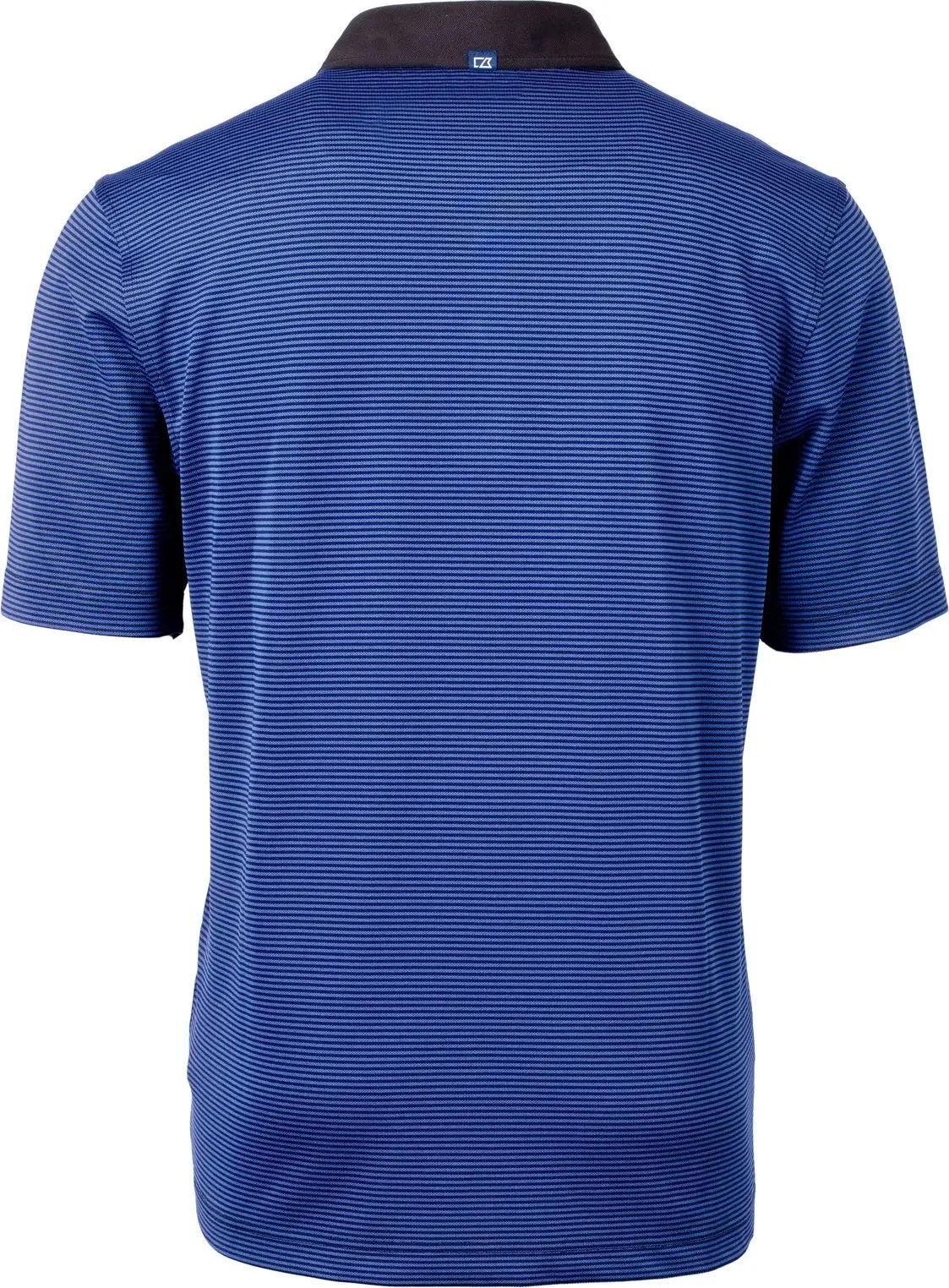 Cutter & Buck Mck00007 Virtue Eco Pique Micro Stripe Recycled Mens Polo - Tour Blue Black