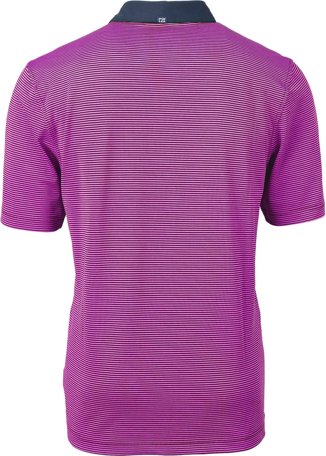 Cutter & Buck Mck00007 Virtue Eco Pique Micro Stripe Recycled Mens Polo - Gelato Navy Blue