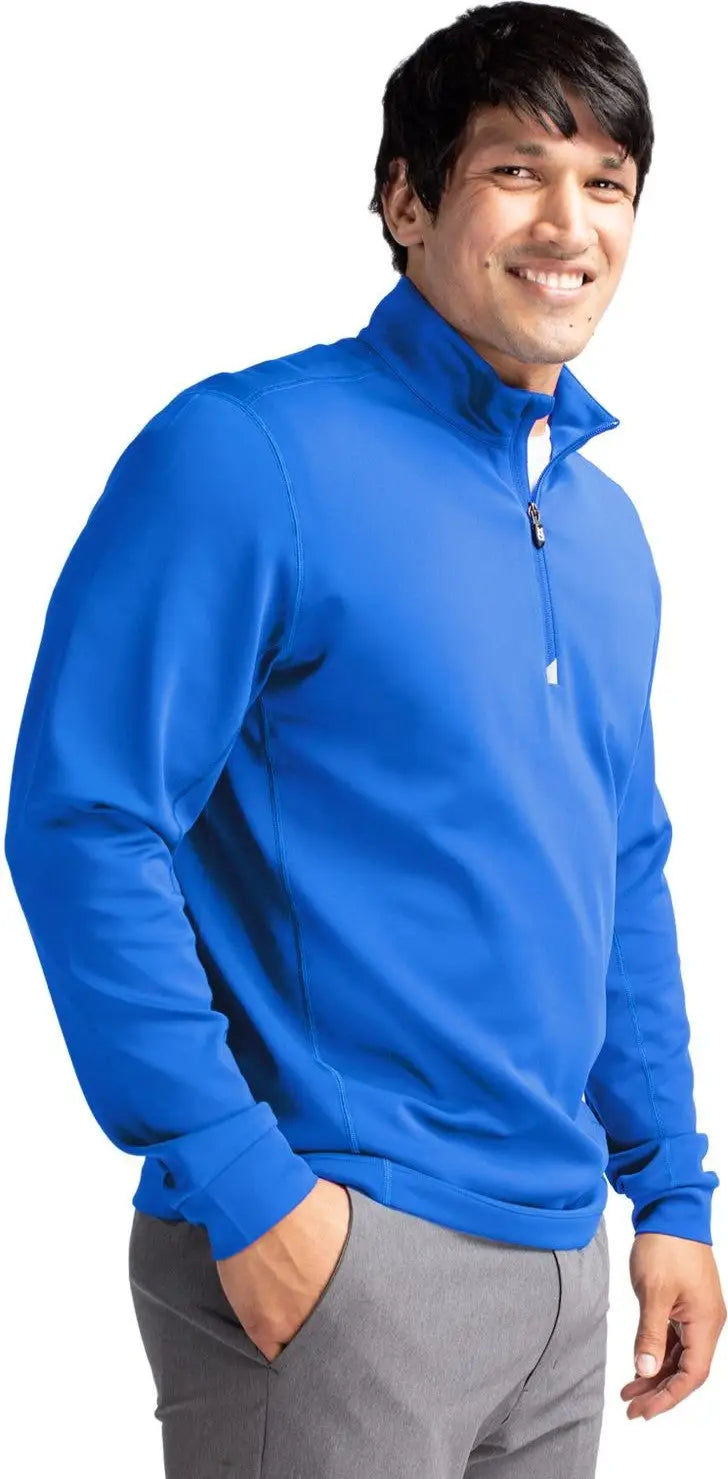 Cutter & Buck Mck00067 Traverse Stretch Eco Quarter Zip Mens Pullover - Digital