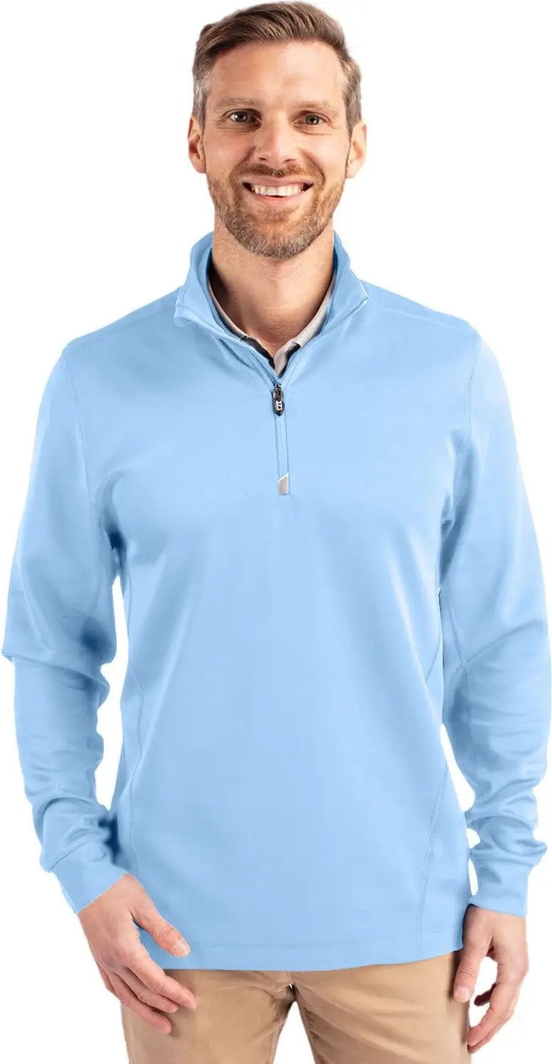Cutter & Buck Mck00067 Traverse Stretch Eco Quarter Zip Mens Pullover - Atlas - Adult s