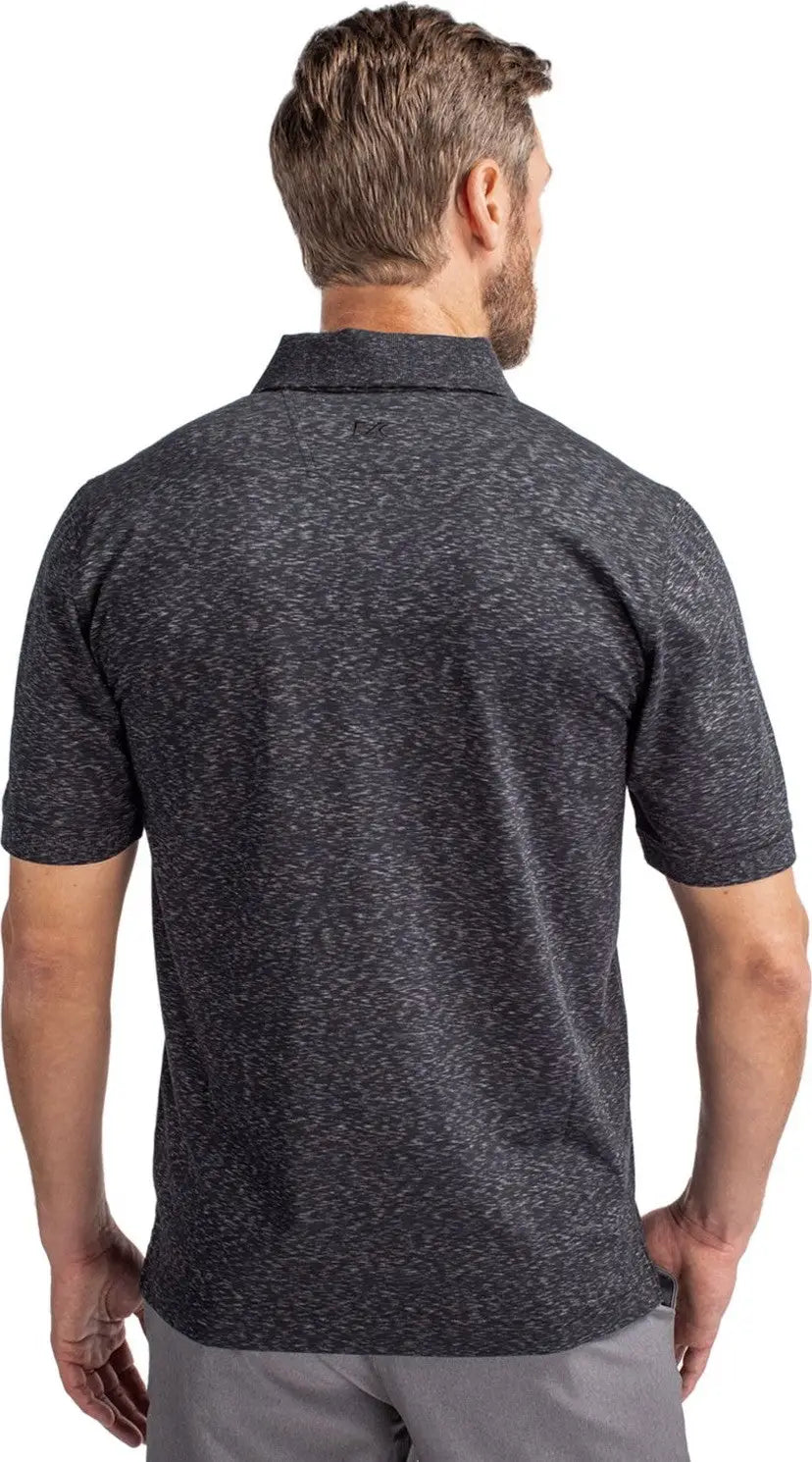Cutter & Buck Mck00117 Advantage Tri-blend Space Dye Mens Polo - Dark Black