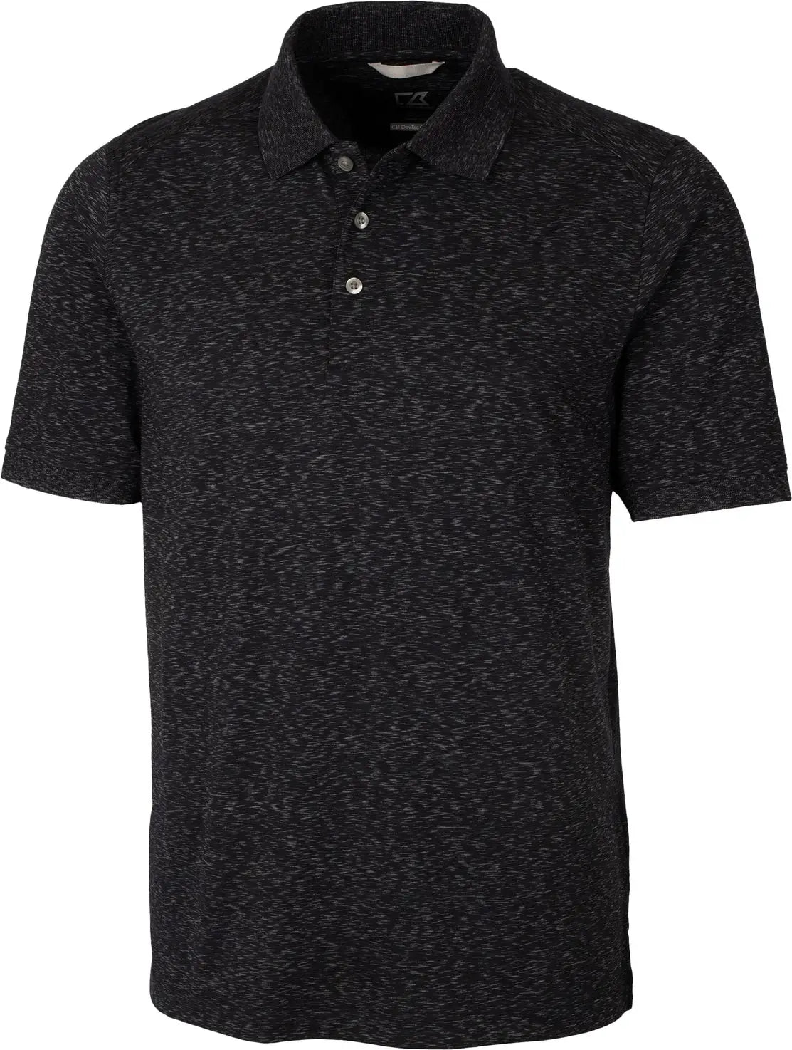 Cutter & Buck Mck00117 Advantage Tri-blend Space Dye Mens Polo - Dark Black - Adult s