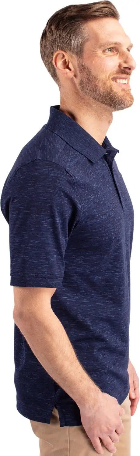 Cutter & Buck Mck00117 Advantage Tri-blend Space Dye Mens Polo - Dark Liberty Navy