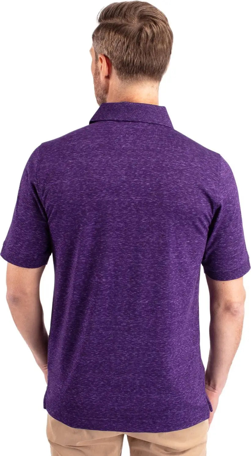 Cutter & Buck Mck00117 Advantage Tri-blend Space Dye Mens Polo - Dark College Purple - Adult s