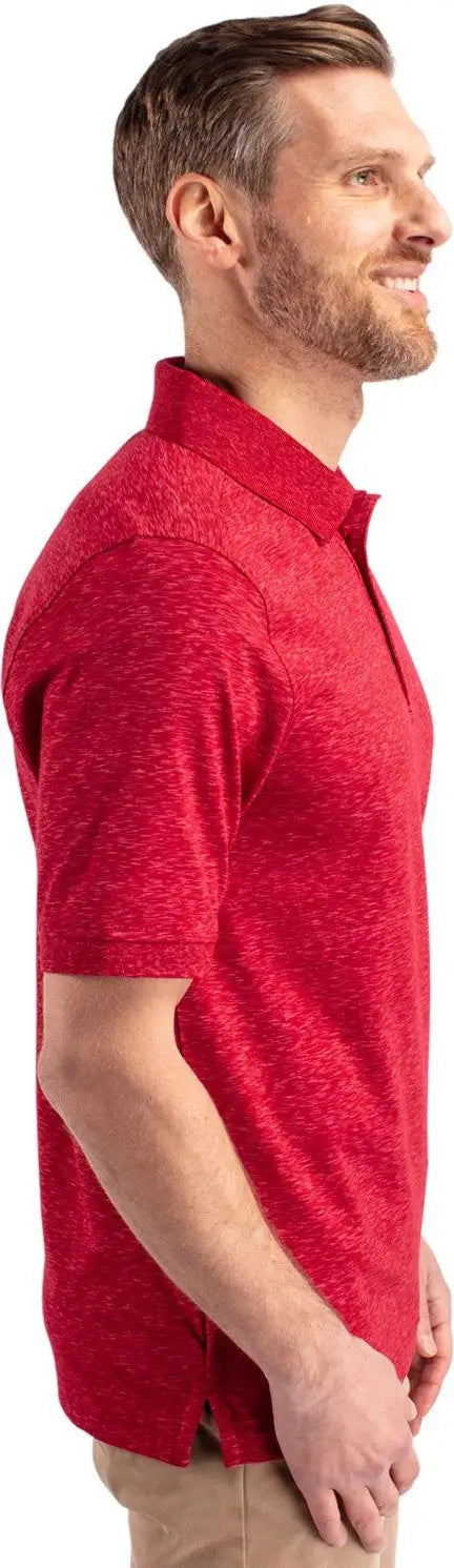 Cutter & Buck Mck00117 Advantage Tri-blend Space Dye Mens Polo - Dark Cardinal Red