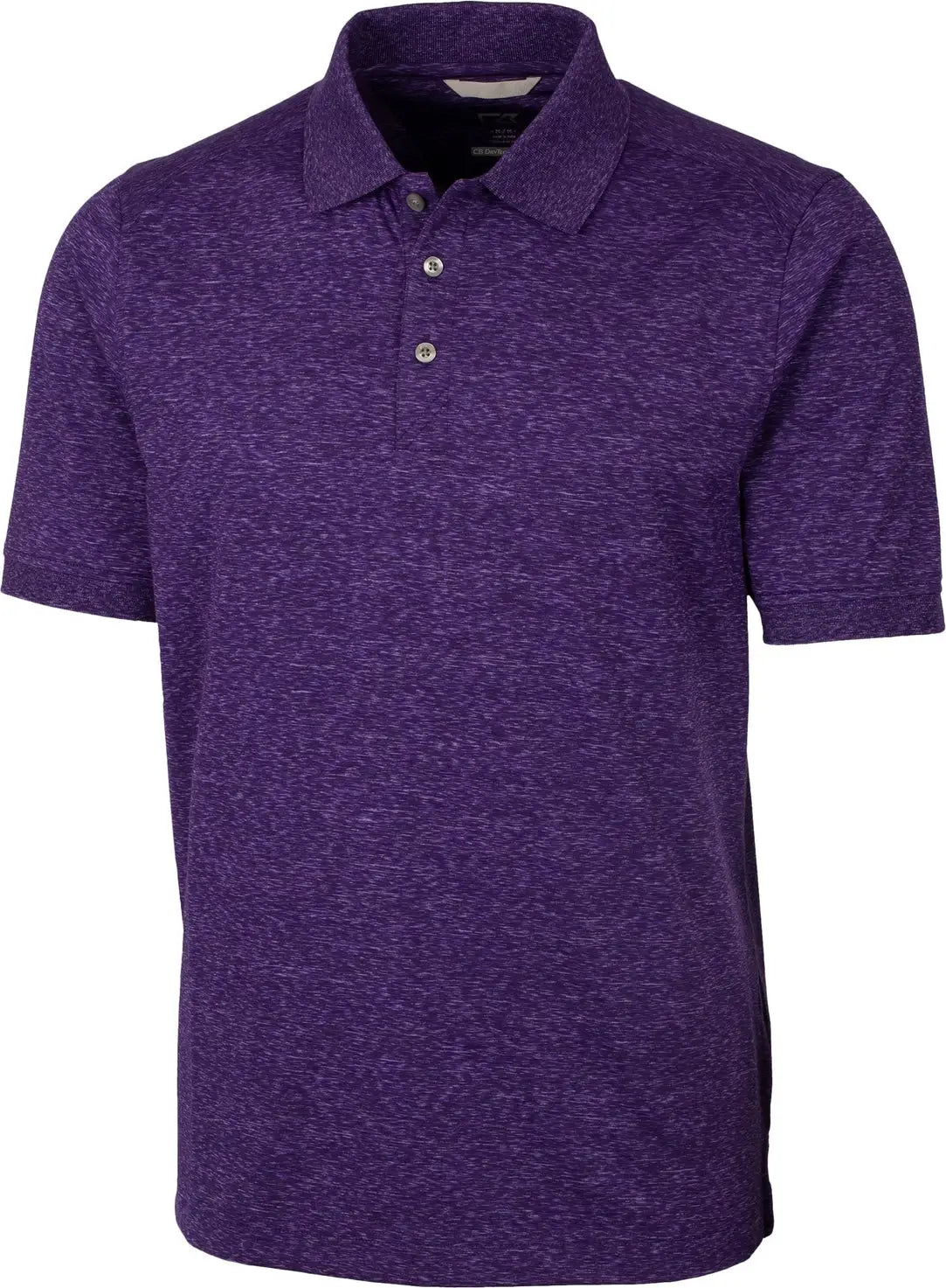 Cutter & Buck Mck00117 Advantage Tri-blend Space Dye Mens Polo - Dark College Purple