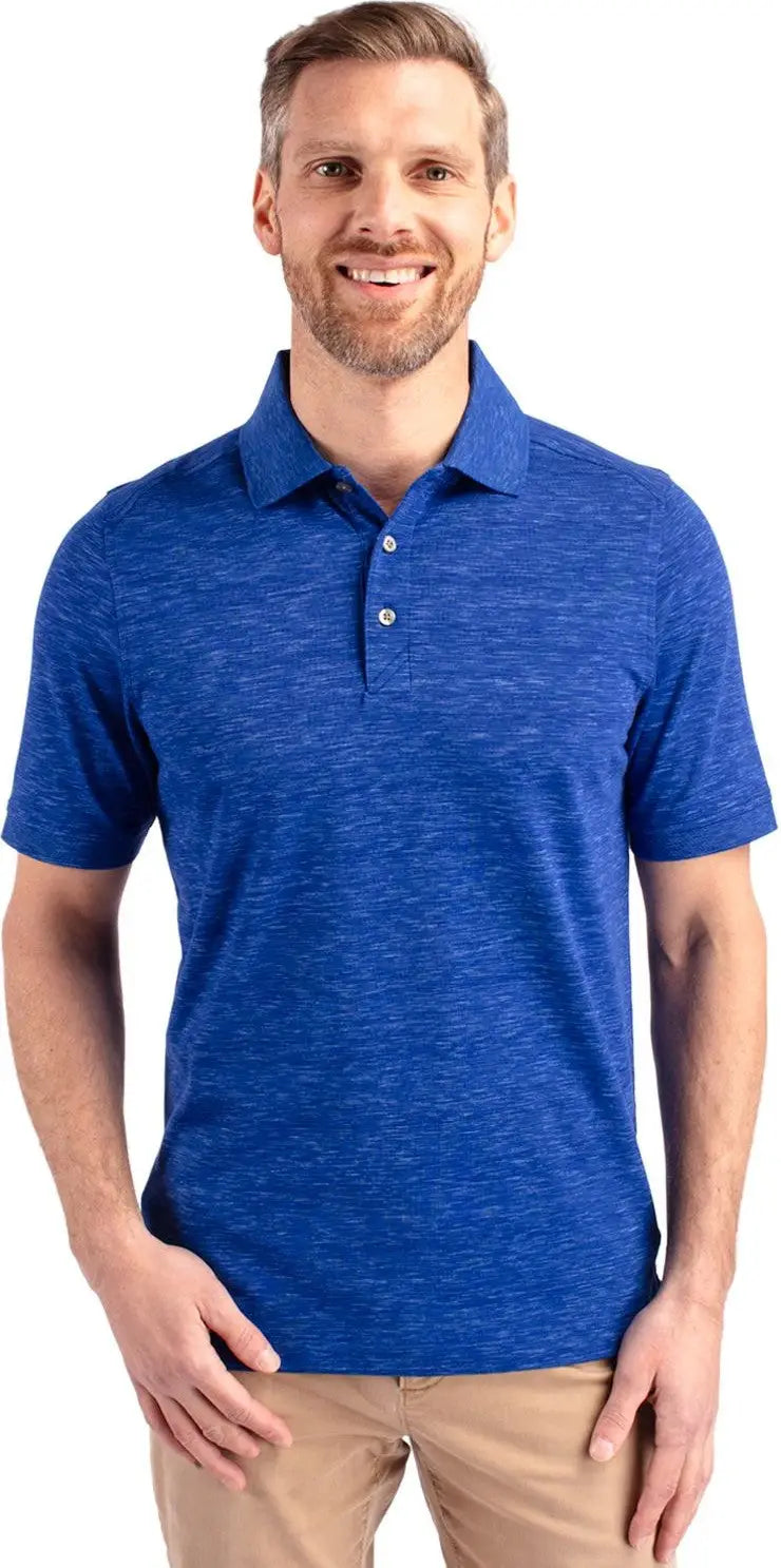 Cutter & Buck Mck00117 Advantage Tri-blend Space Dye Mens Polo - Dark Tour Blue - Adult s