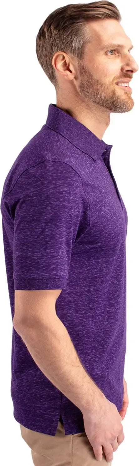 Cutter & Buck Mck00117 Advantage Tri-blend Space Dye Mens Polo - Dark College Purple