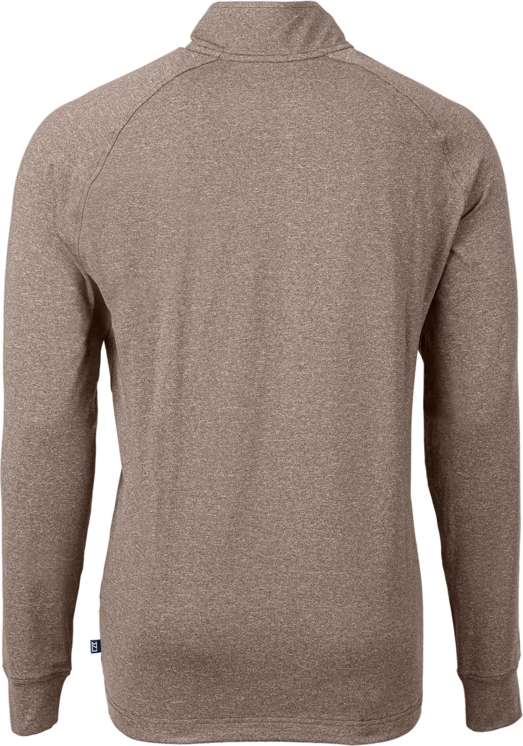 Cutter & Buck Mck01086 Adapt Eco Knit Heather Mens Quarter Zip Pullover - Mushroom