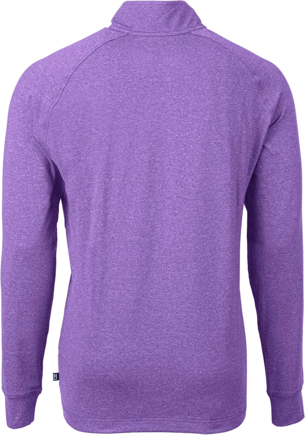 Cutter & Buck Mck01086 Adapt Eco Knit Heather Mens Quarter Zip Pullover - College Purple