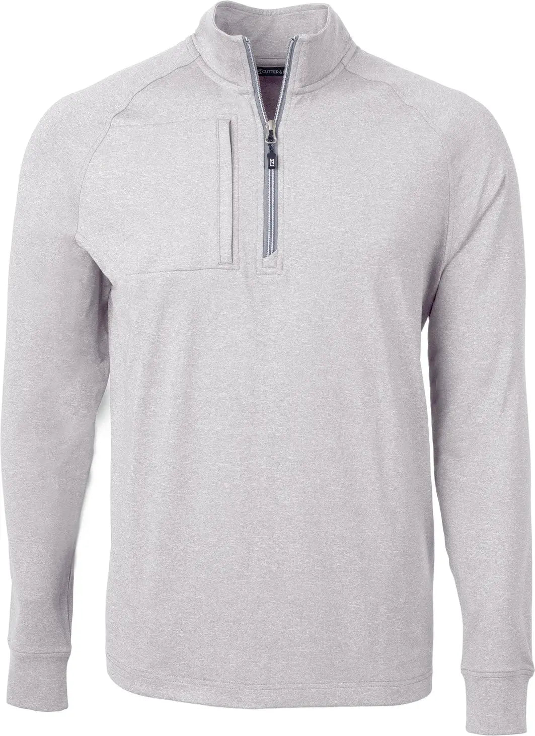 Cutter & Buck Mck01086 Adapt Eco Knit Heather Mens Quarter Zip Pullover - Polished