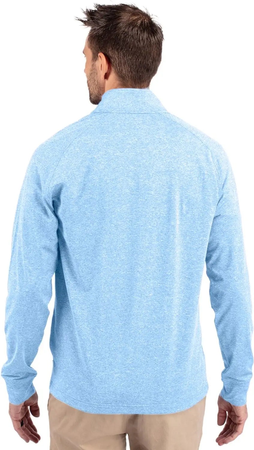 Cutter & Buck Mck01086 Adapt Eco Knit Heather Mens Quarter Zip Pullover - Atlas