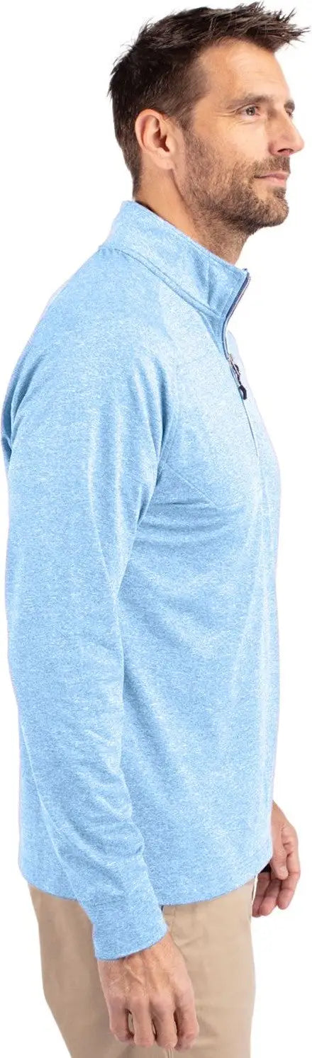 Cutter & Buck Mck01086 Adapt Eco Knit Heather Mens Quarter Zip Pullover - Atlas
