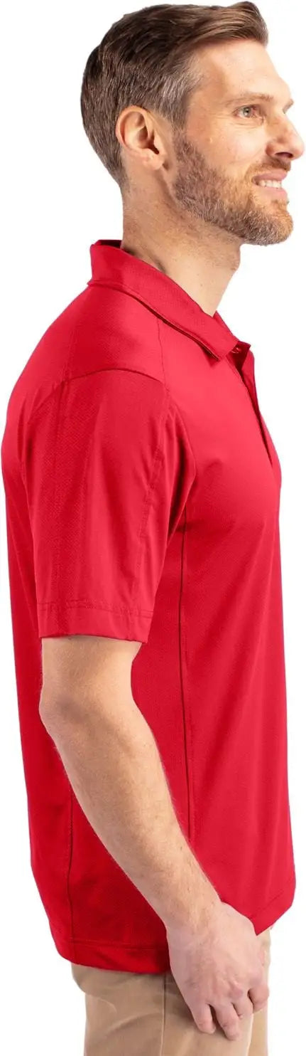 Cutter & Buck Mck01127 Prospect Eco Textured Stretch Recycled Mens Short Sleeve Polo - Red