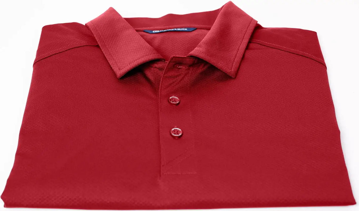 Cutter & Buck Mck01127 Prospect Eco Textured Stretch Recycled Mens Short Sleeve Polo - Cardinal Red