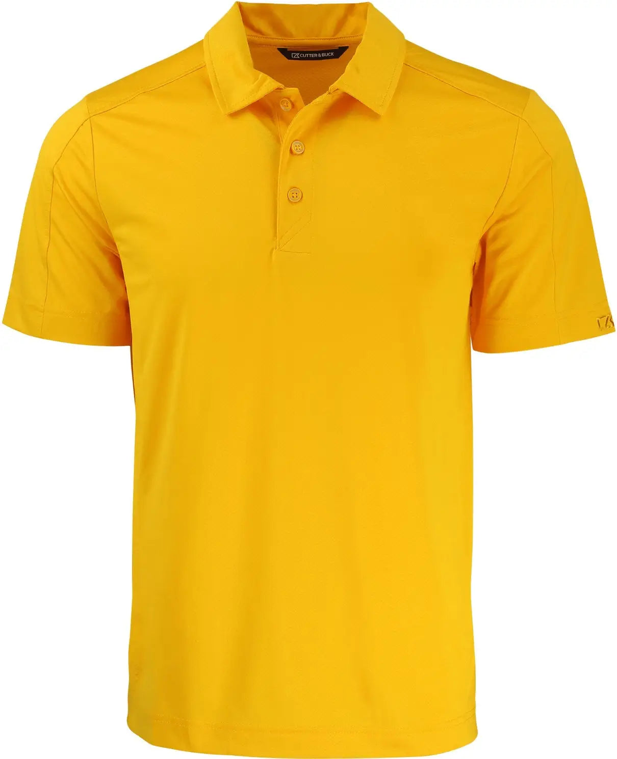 Cutter & Buck Mck01127 Prospect Eco Textured Stretch Recycled Mens Short Sleeve Polo - College Gold - Adult s